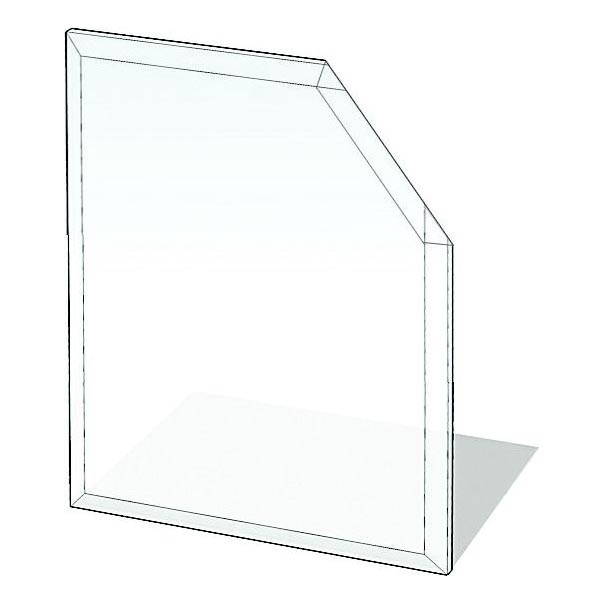 Lasi takan alle 1100x1100x8 mm viistetty neliö