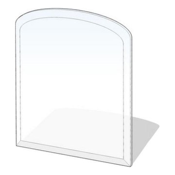 Lasi takan alle 1200x1000x6 mm puolikaari