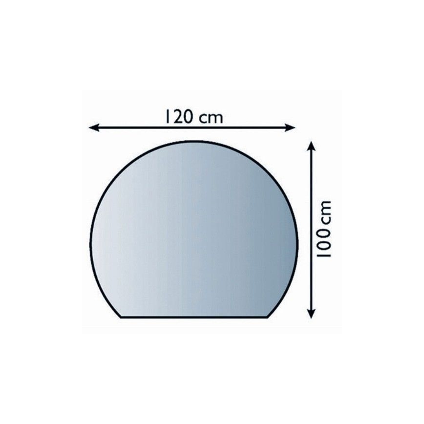 Lasi takan alle 1200x1000x6 mm puolikaari