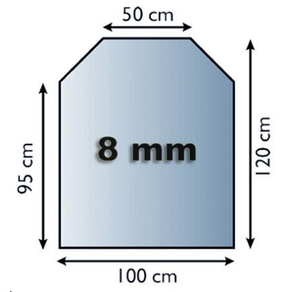 Lasi takan alle 1200x1000x8 mm