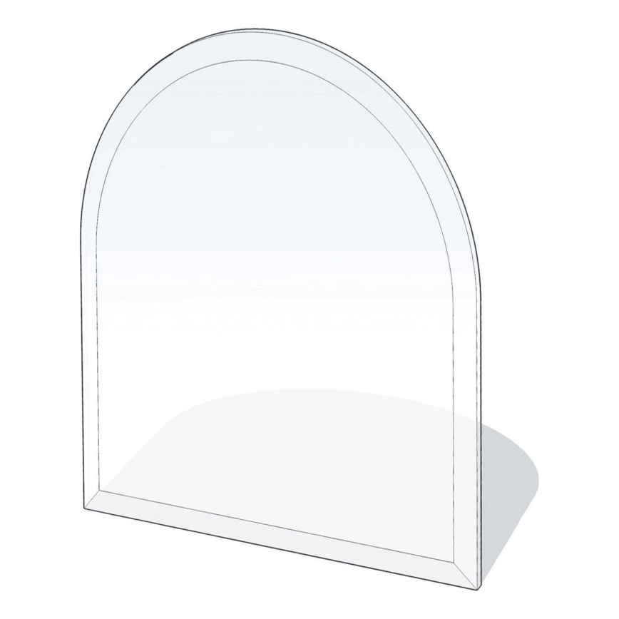 Lasi takan alle 1200x1000x8 mm puolikaari