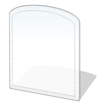 Lasi takan alle 1200x1000x8 mm puolikaari