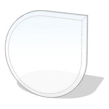 Lasi takan alle 1250x1250x8 mm repeämä