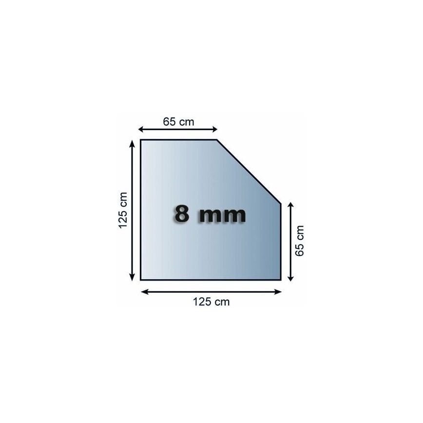 Lasi takan alle 1250x1250x8 mm viistetty neliö