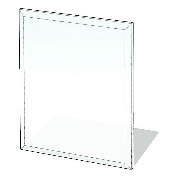 Lasi takan alle 900x750x8 mm suorakulmio