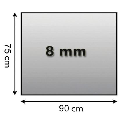 Lasi takan alle 900x750x8 mm suorakulmio