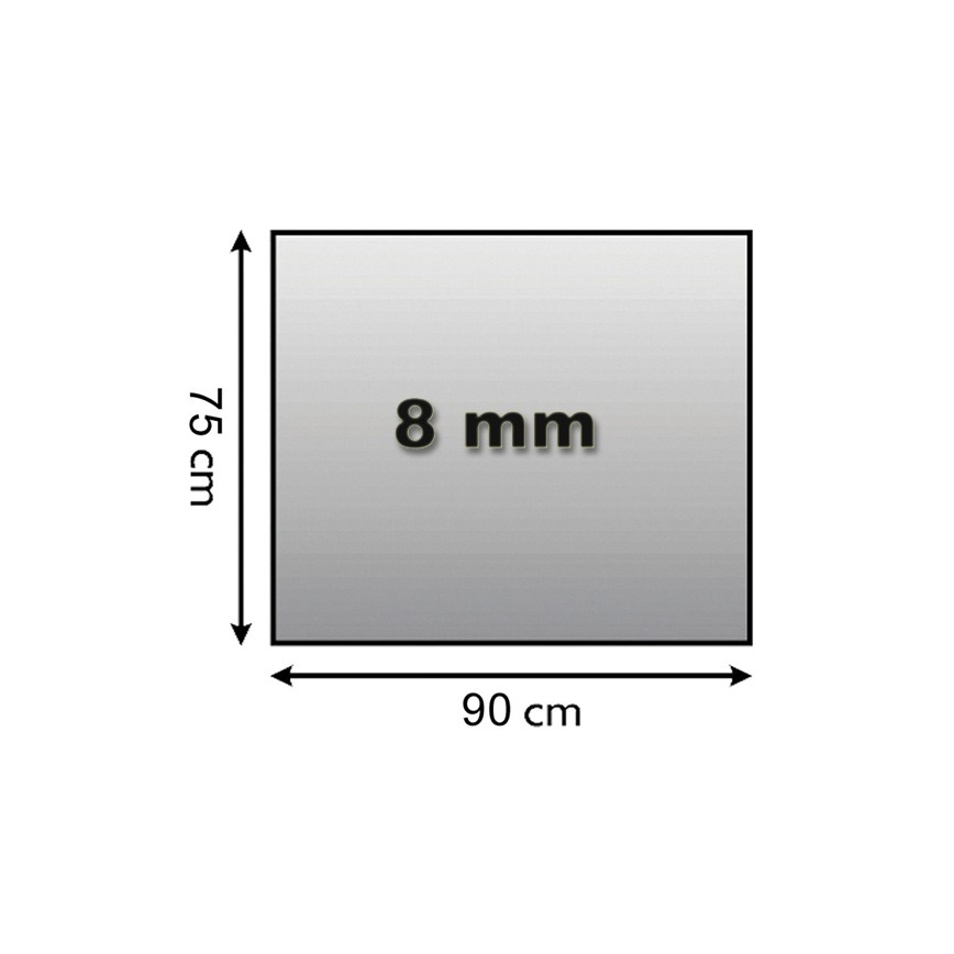 Lasi takan alle 900x750x8 mm suorakulmio