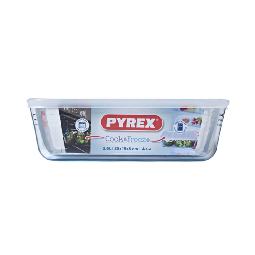 Lasinen ruokasäilytyspurkki PYREX 2,6 l