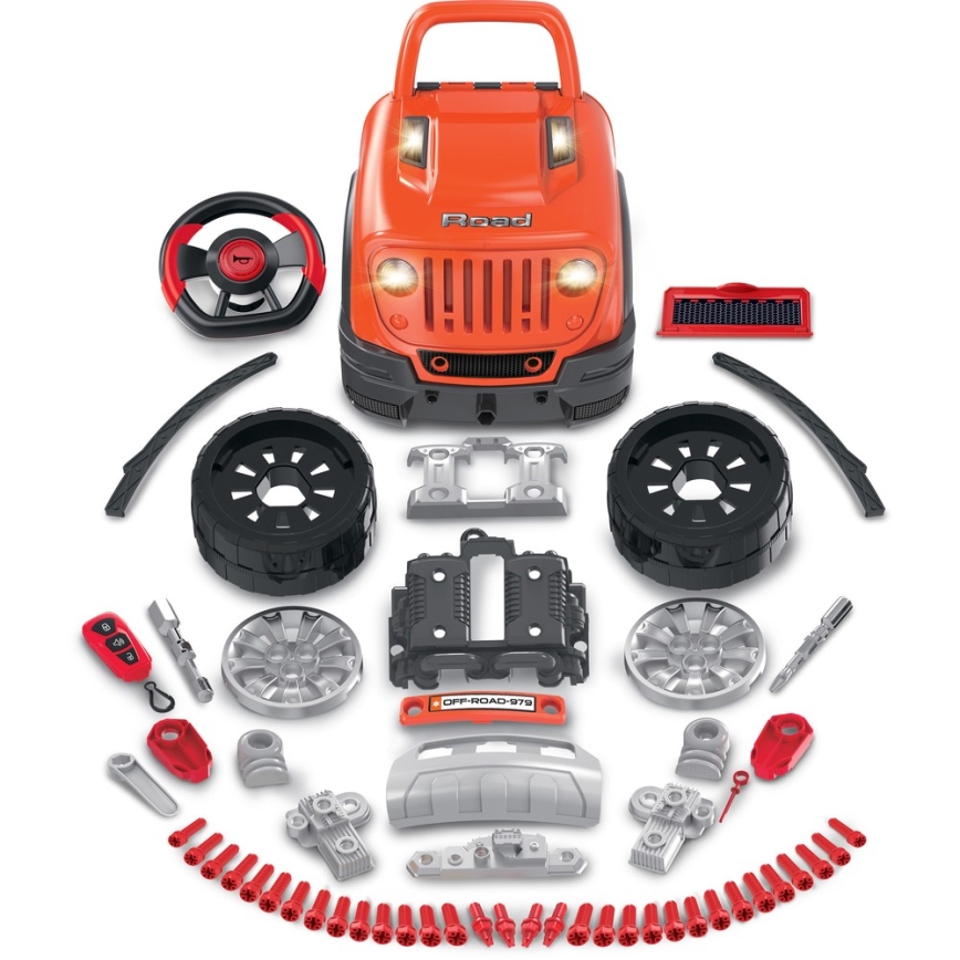 Lasten autokorjaamo 3xAAA + 1xCR2025 oranssi/harmaa