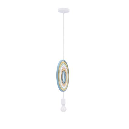 Lasten HOOPS-riippuvalaisin johdolla, 1xE27/20W/230V, halkaisija 27 cm, värikäs