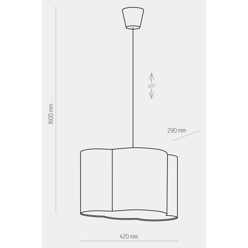 Lasten kattokruunu johdossa CLOUD 1xE27/25W/230V sininen