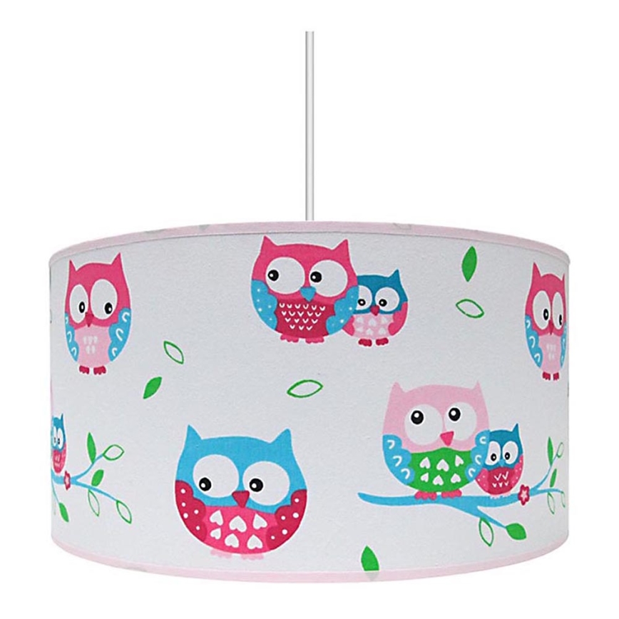 Lasten kattokruunu OWLS 1xE27/60W/230V valkoinen