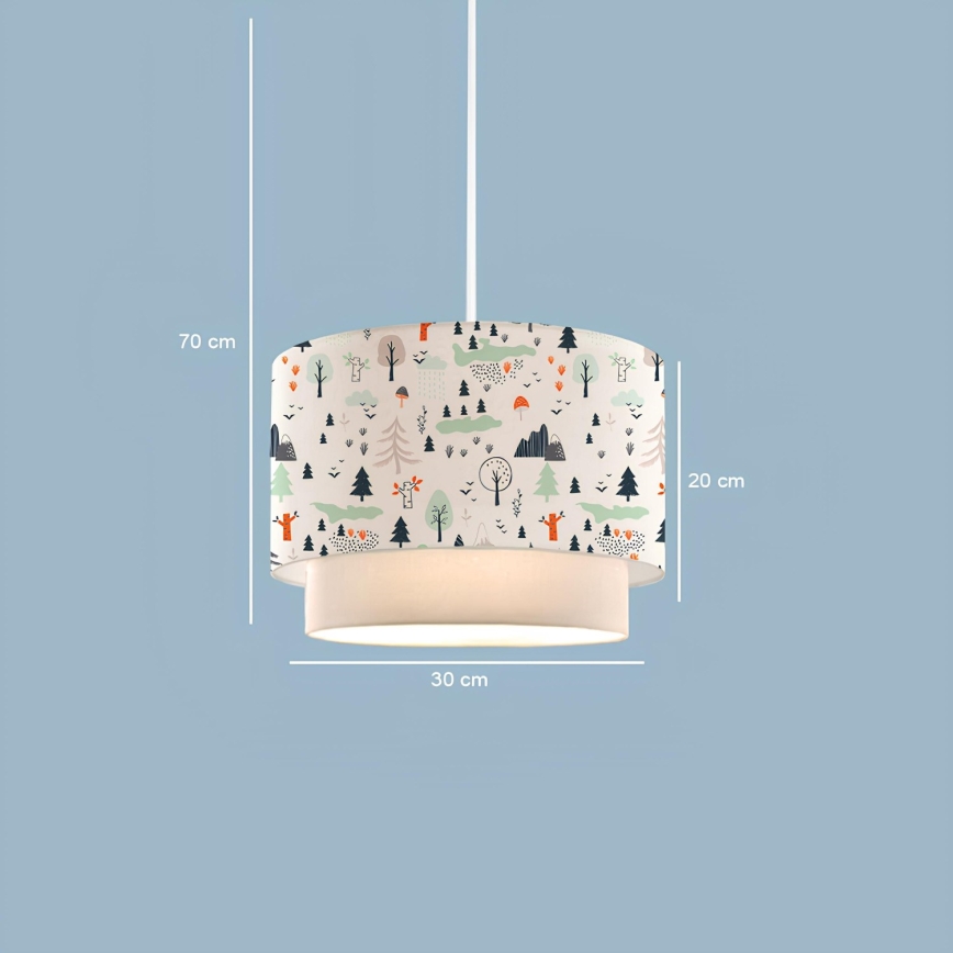Lasten kattovalaisin CANDY 1xE27/40W/230V valkoinen/monivärinen