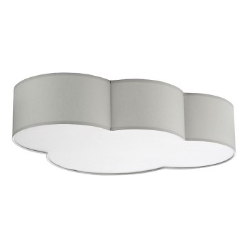 Lasten kattovalaisin CLOUD 4xE27/15W/230V harmaa