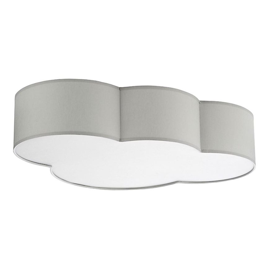 Lasten kattovalaisin CLOUD 4xE27/15W/230V harmaa