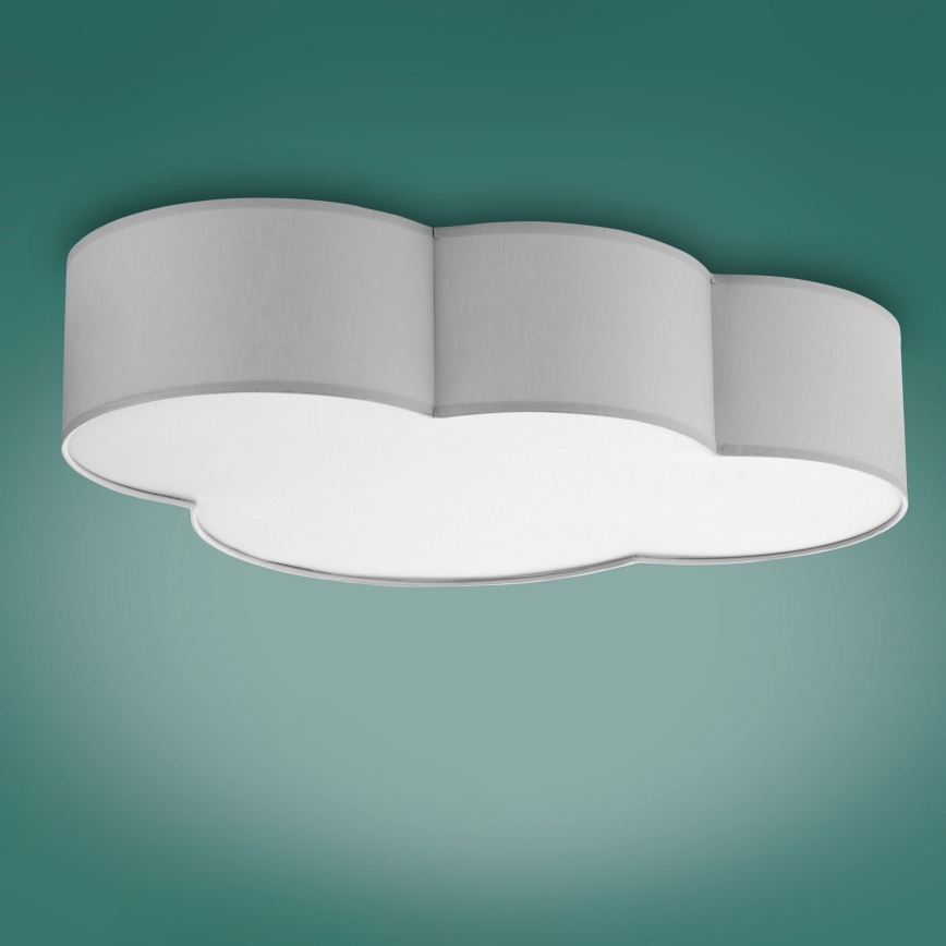 Lasten kattovalaisin CLOUD 4xE27/15W/230V harmaa