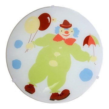 Lasten kattovalaisin CLOWN 1xE27/60W/230V halkaisija 300 mm