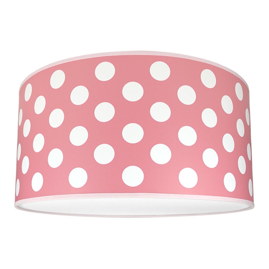 Lasten kattovalaisin DOTS PINK 2xE27/60W/230V vaaleanpunainen