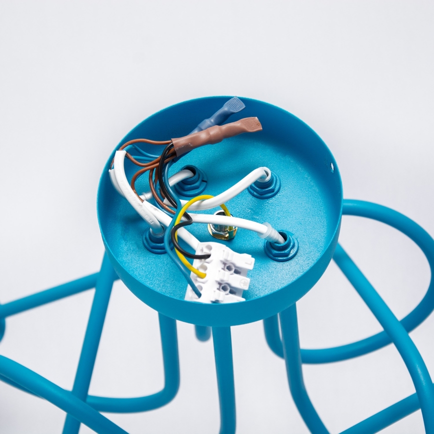 Lasten kattovalaisin OXFORD 5xE27/15W/230V sininen