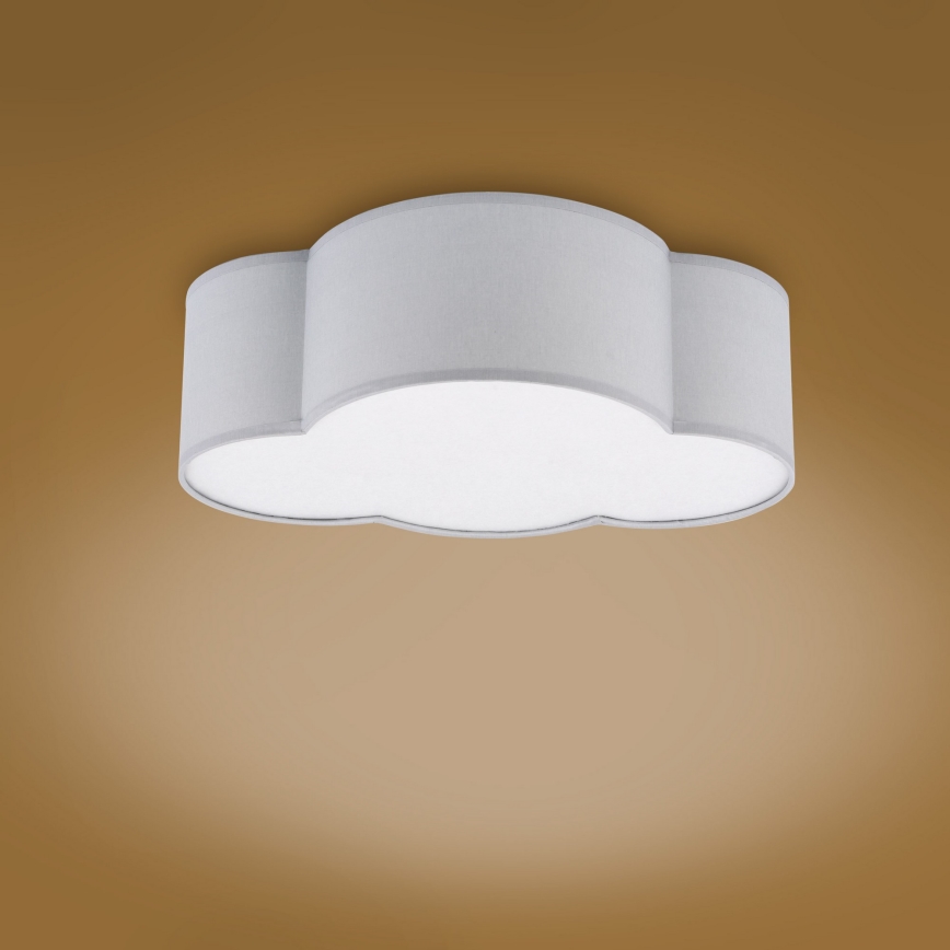 Lasten kattovalaisin PILVI MINI 2xE27/15W/230V harmaa