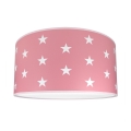 Lasten kattovalaisin STARS PINK 2xE27/60W/230V vaaleanpunainen