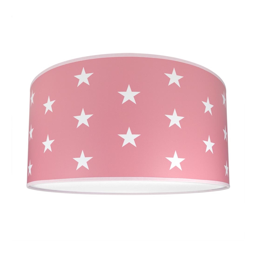 Lasten kattovalaisin STARS PINK 2xE27/60W/230V vaaleanpunainen