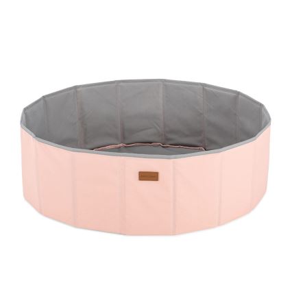 Lasten kuiva-allas palloilla halkaisija 80 cm vaaleanpunainen/harmaa