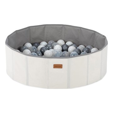 Lasten kuiva-allas palloilla halkaisija 80 cm valkoinen/harmaa