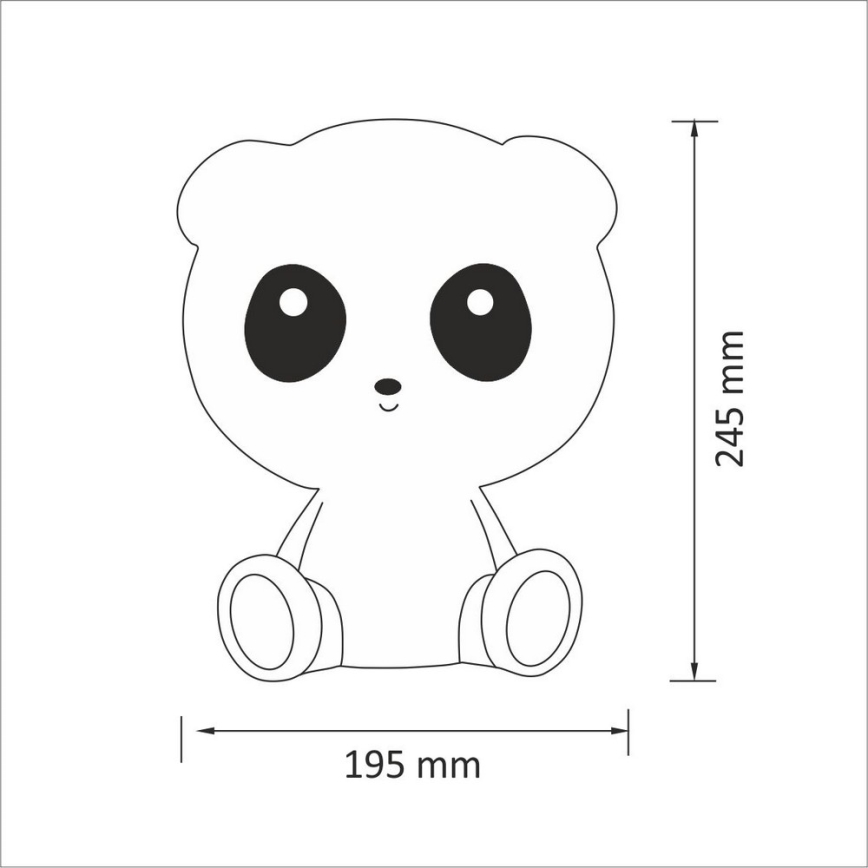 Lasten LED-himmennyslamppu 2,5W/230V panda