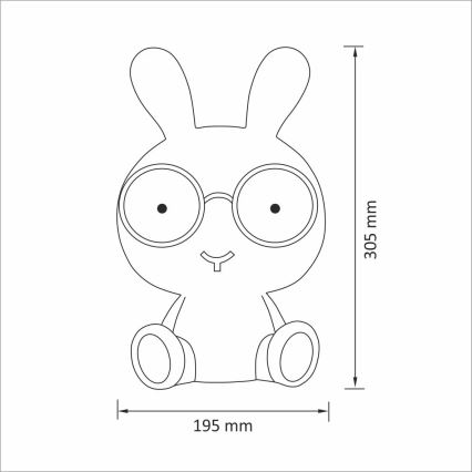 Lasten LED-himmennyslamppu LED/2,5W kani sininen
