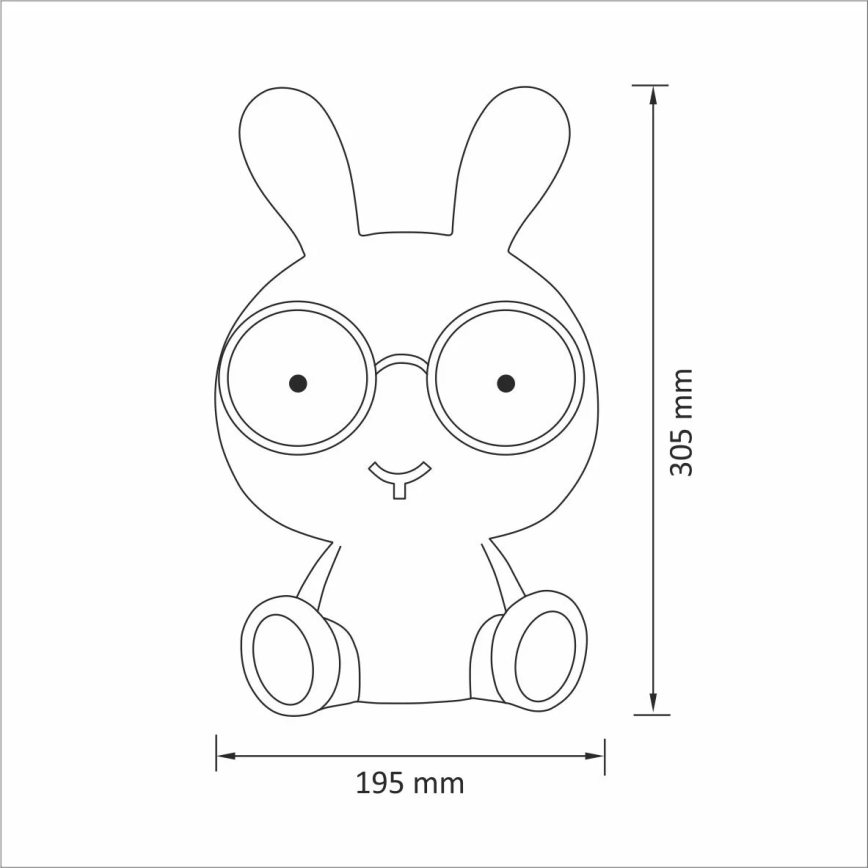 Lasten LED-himmennyslamppu LED/2,5W kani sininen