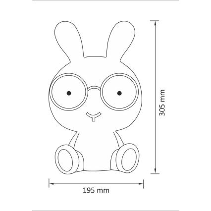 Lasten LED-himmennyslamppu LED/2,5W kani vaaleanpunainen