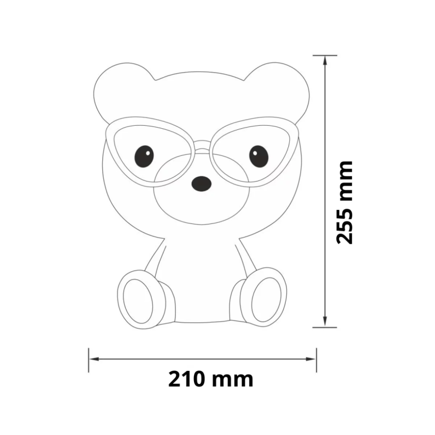 Lasten LED-himmennyslamppu LED/2,5W karhu sininen