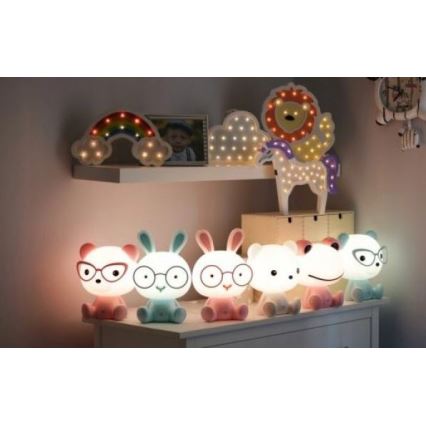 Lasten LED-lamppu LED/2xAA leijona