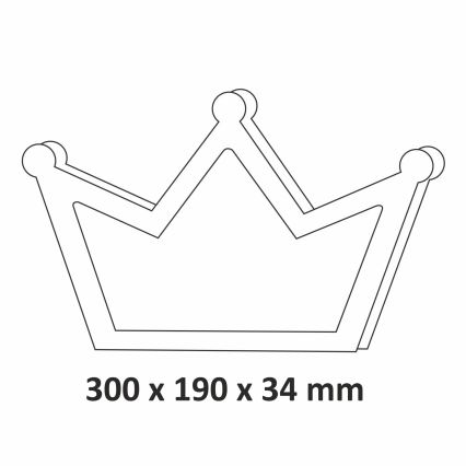 Lasten LED-lamppu LED/2xAA vaaleanpunainen kruunu