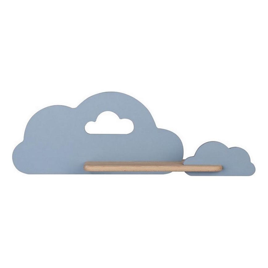 Lasten LED-seinävalaisin hyllyllä CLOUD LED/5W/230V sininen