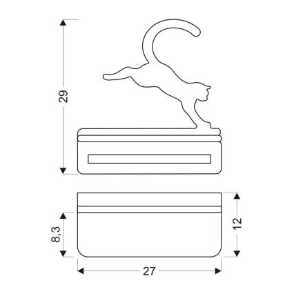 Lasten LED-seinävalaisin hyllyllä JUMPING CAT LED/5W/230V - FSC-sertifioitu