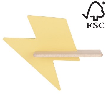 Lasten LED-seinävalaisin hyllyllä LIGHTNING LED/4W/230V - FSC-sertifioitu
