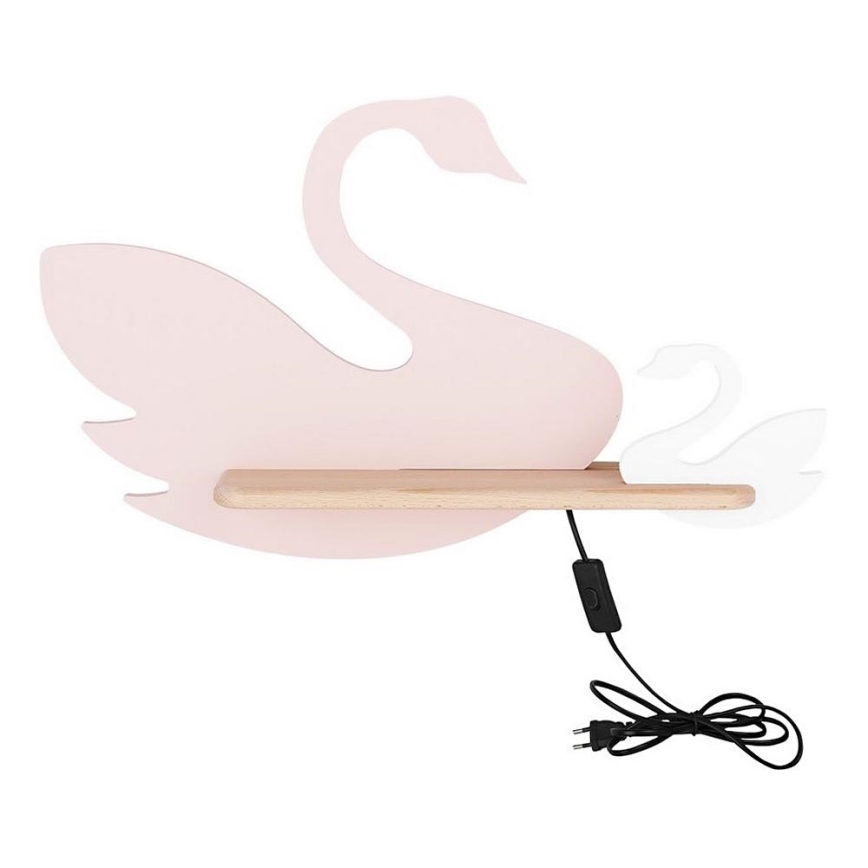 Lasten LED-seinävalaisin hyllyllä SWAN LED/5W/230V