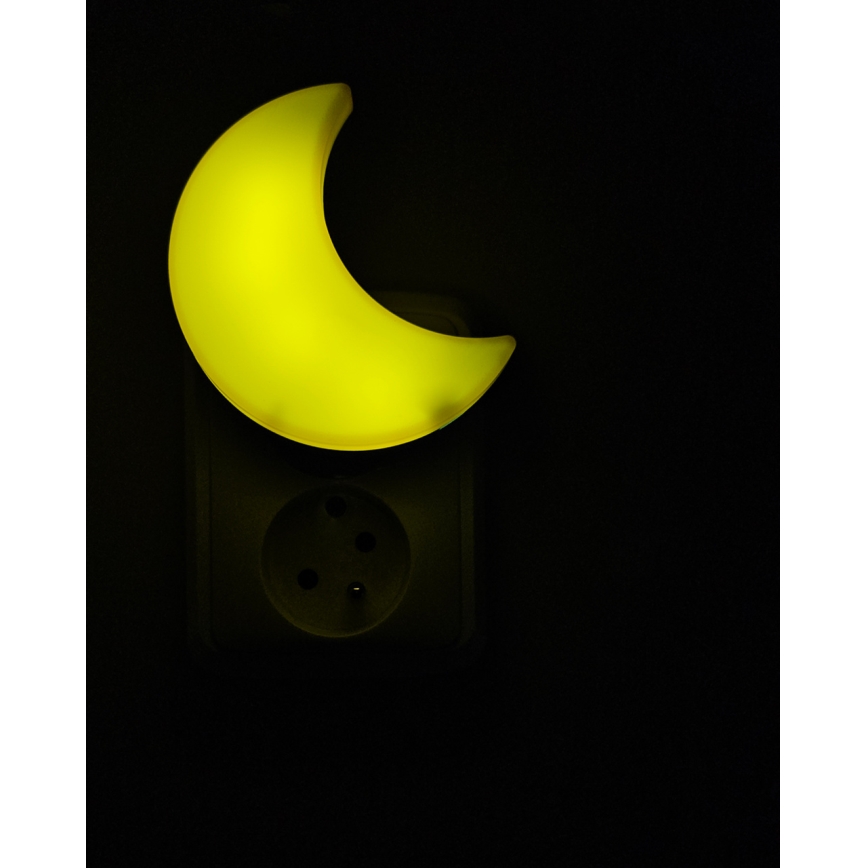 Lasten LED-yövalo hämäräanturilla LED/0,5W/230V kuu