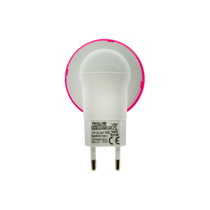 Lasten LED-yövalo hämäräsensori LED/0,5W/230V sieni-istuin