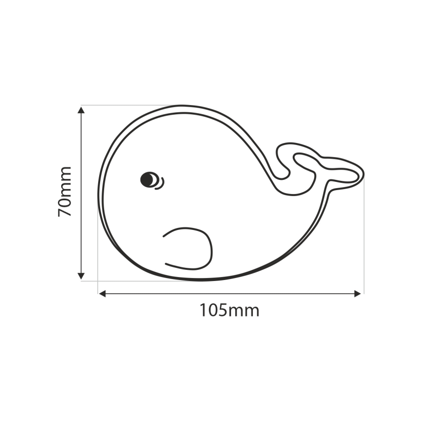 Lasten LED-yövalo LED/0,5W/230V valas