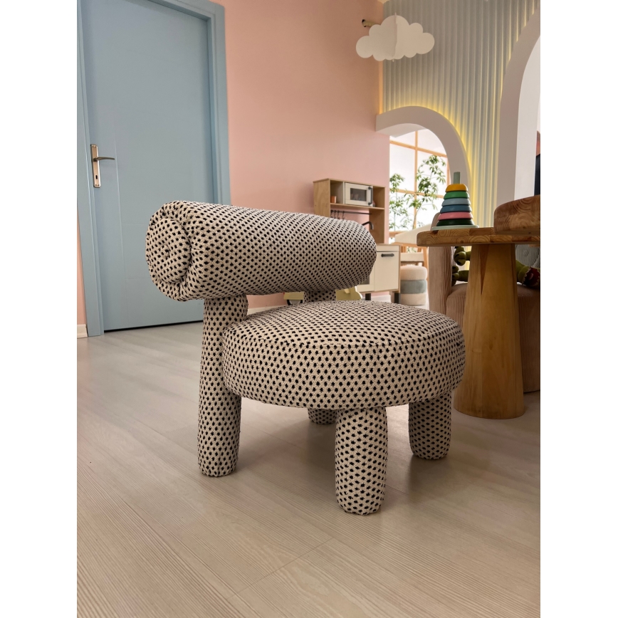Lasten nojatuoli MAVI beige/musta