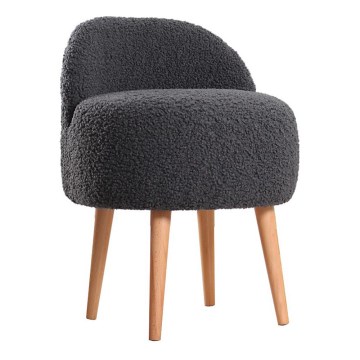 Lasten nojatuoli MIKI, Ø 46 cm, tummanharmaa