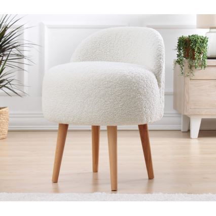 Lasten nojatuoli MIKI, Ø 46 cm, valkoinen