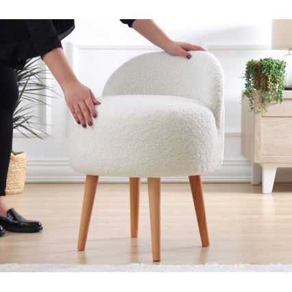 Lasten nojatuoli MIKI, Ø 46 cm, valkoinen