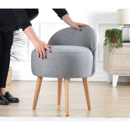 Lasten nojatuoli NIKI, halkaisija 46 cm, harmaa