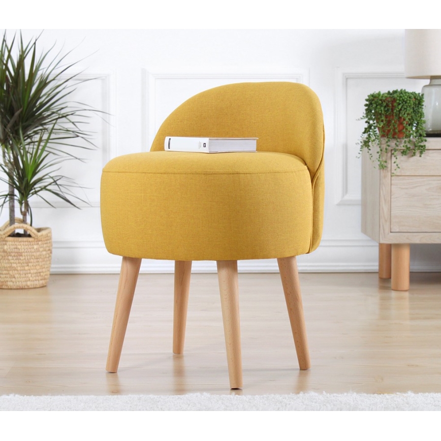 Lasten nojatuoli NIKI, halkaisija 46 cm, keltainen