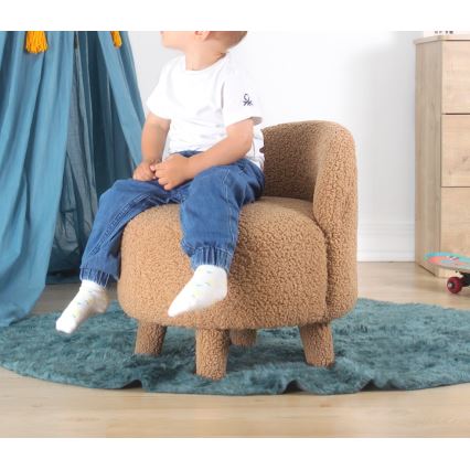 Lasten nojatuoli PIXI, halkaisija 46 cm, ruskea