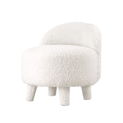 Lasten nojatuoli PIXI, Ø 46 cm, valkoinen